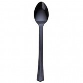 4.2" Black APTSPBL Petite Tasting Spoon, 500 per Case