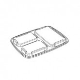 3-Compartment Fog Guard Domed Lid