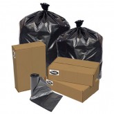 Bortek High-Density Trash Bags, 12 micron, 30x36" Can Liners, 500/CS