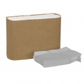 Low Fold Jr Kraft Napkins, White, 1-Ply, 7"x12", 8000ct / CS